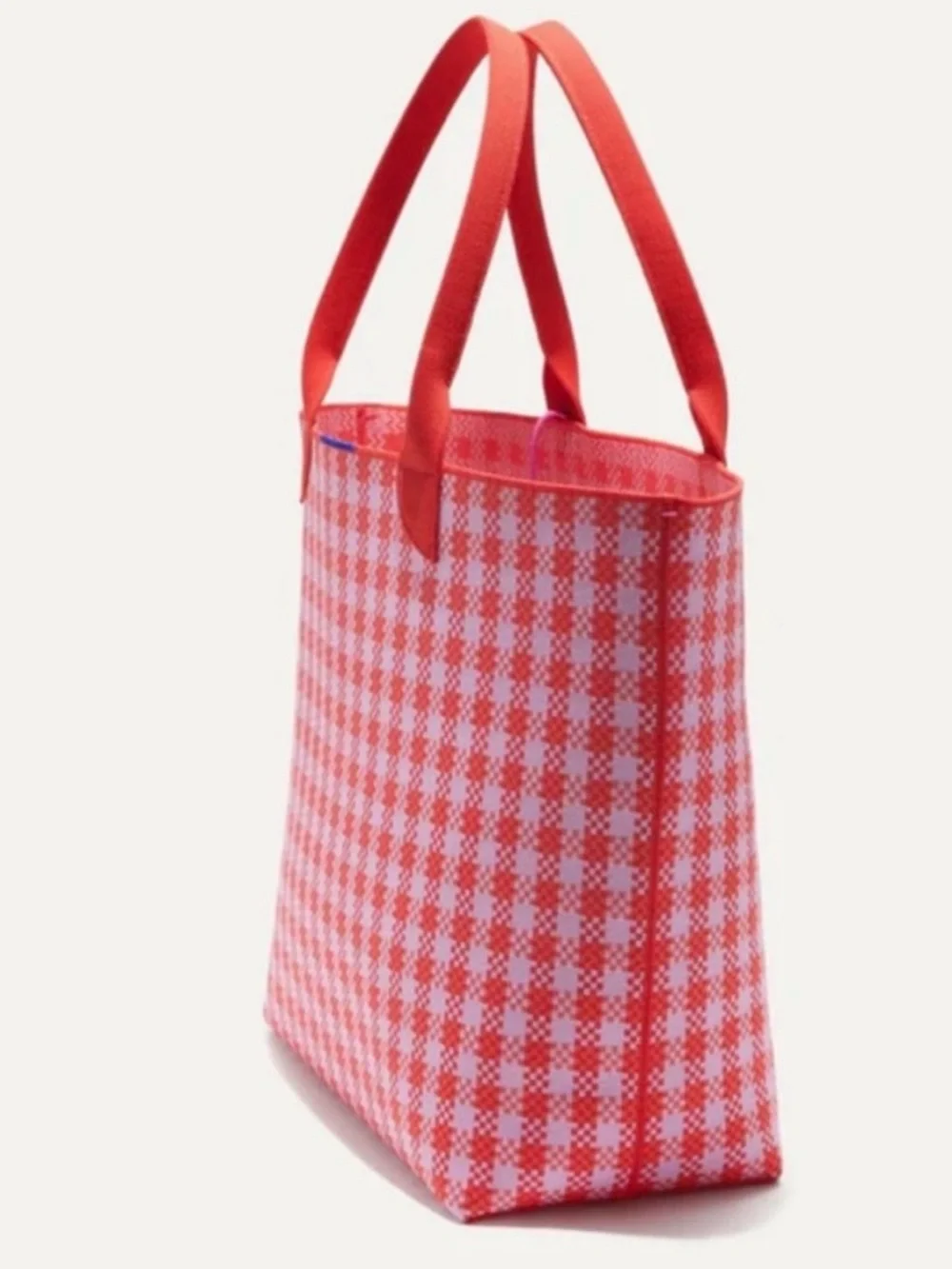 Rothy’s poppy NWOT Red Gingham Bag sustainable lightweight tote LWT